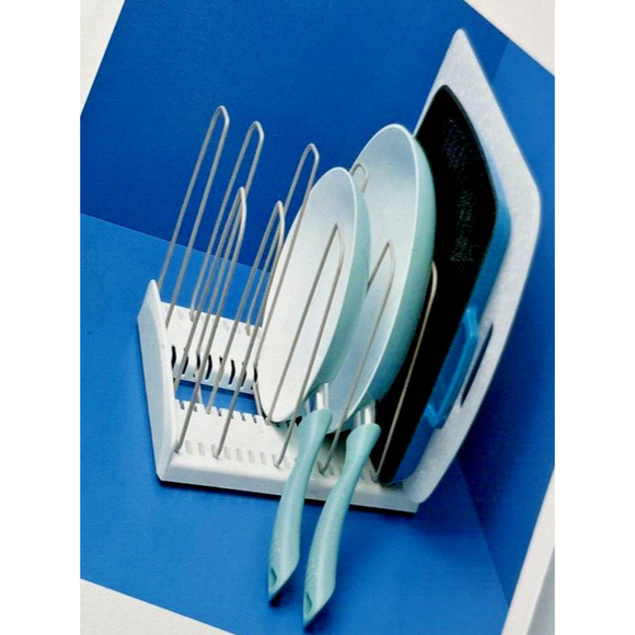 YouCopia Cookware Rack XL Heavy Duty Adjustable Pan Organizer NEW IN BOX - Picture 2 of 8